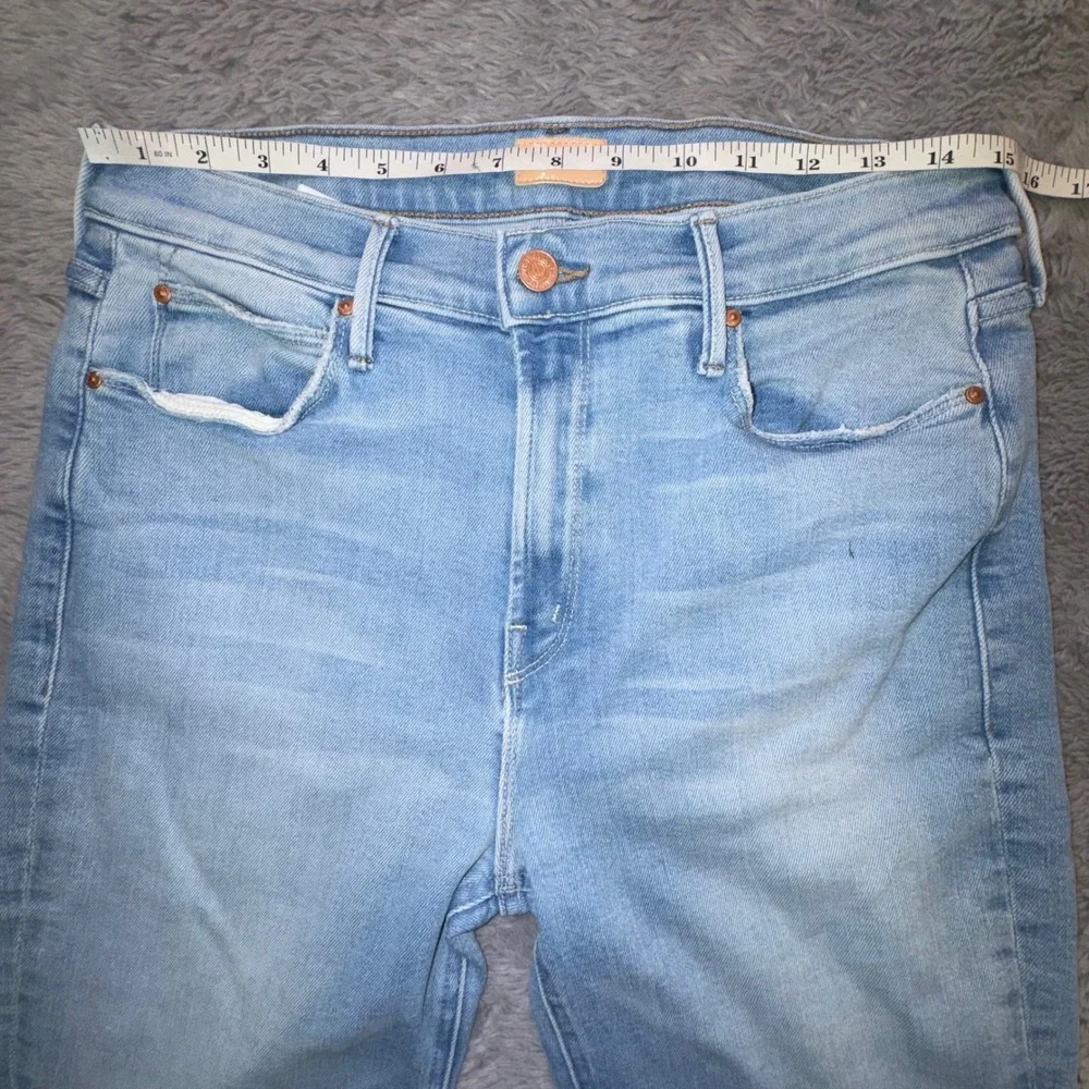 Mother Jeans Womens 32 The Runaway Step Fray California Cruiser Light Wash Flare